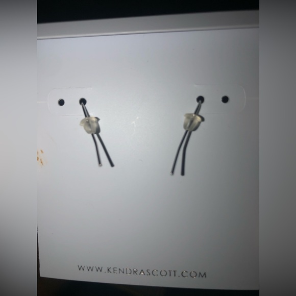 NWT Kendra Scott dangling earring rhodium - Picture 4 of 5